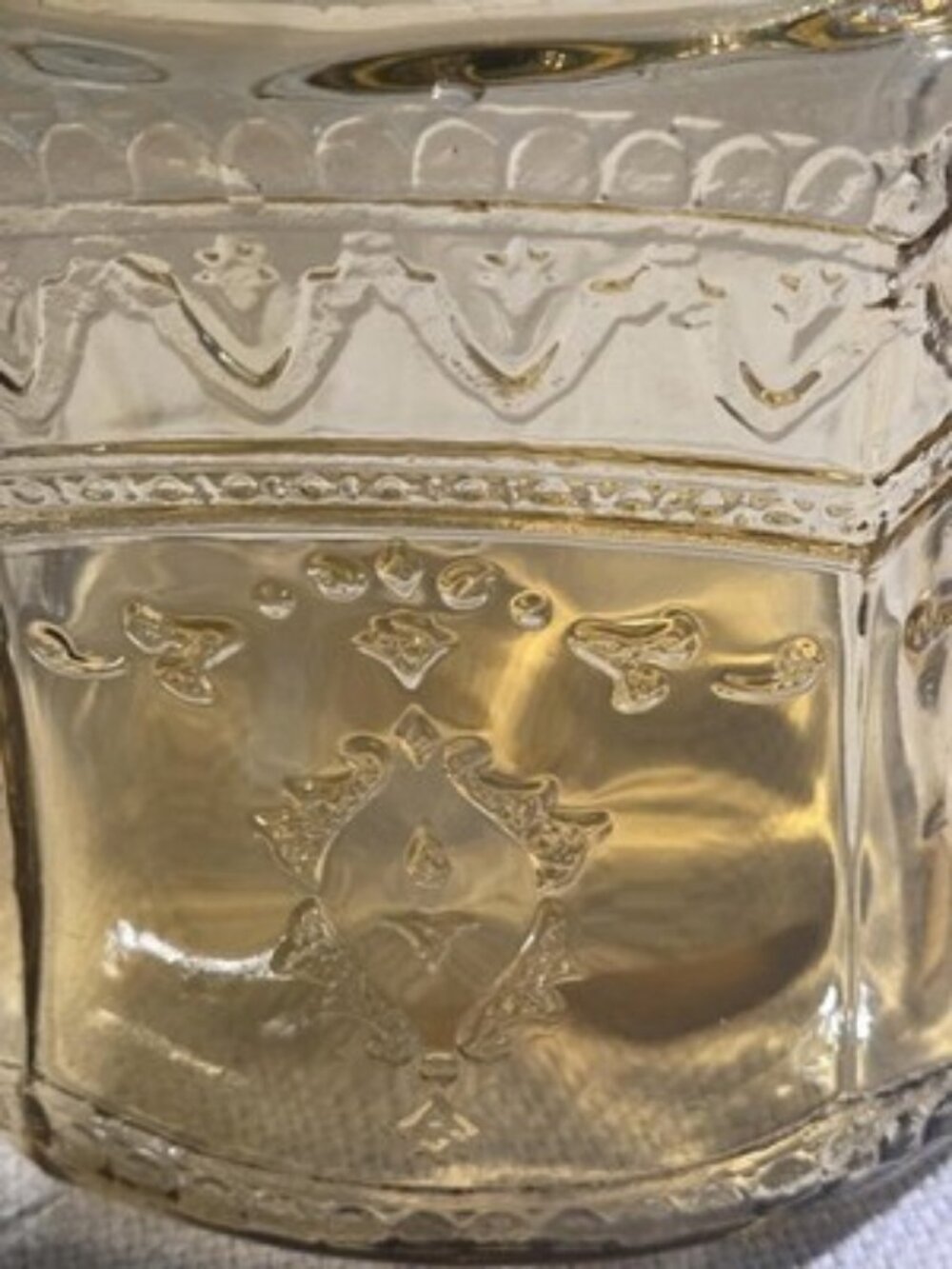 Vintage 1930s Federal Glass Madrid Amber Cookie Jar Base Only Read Description - Picture 6 of 9